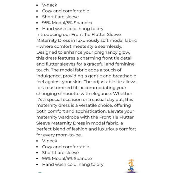 Misty Green Women's Maternity Dress - Picture 3 of 4